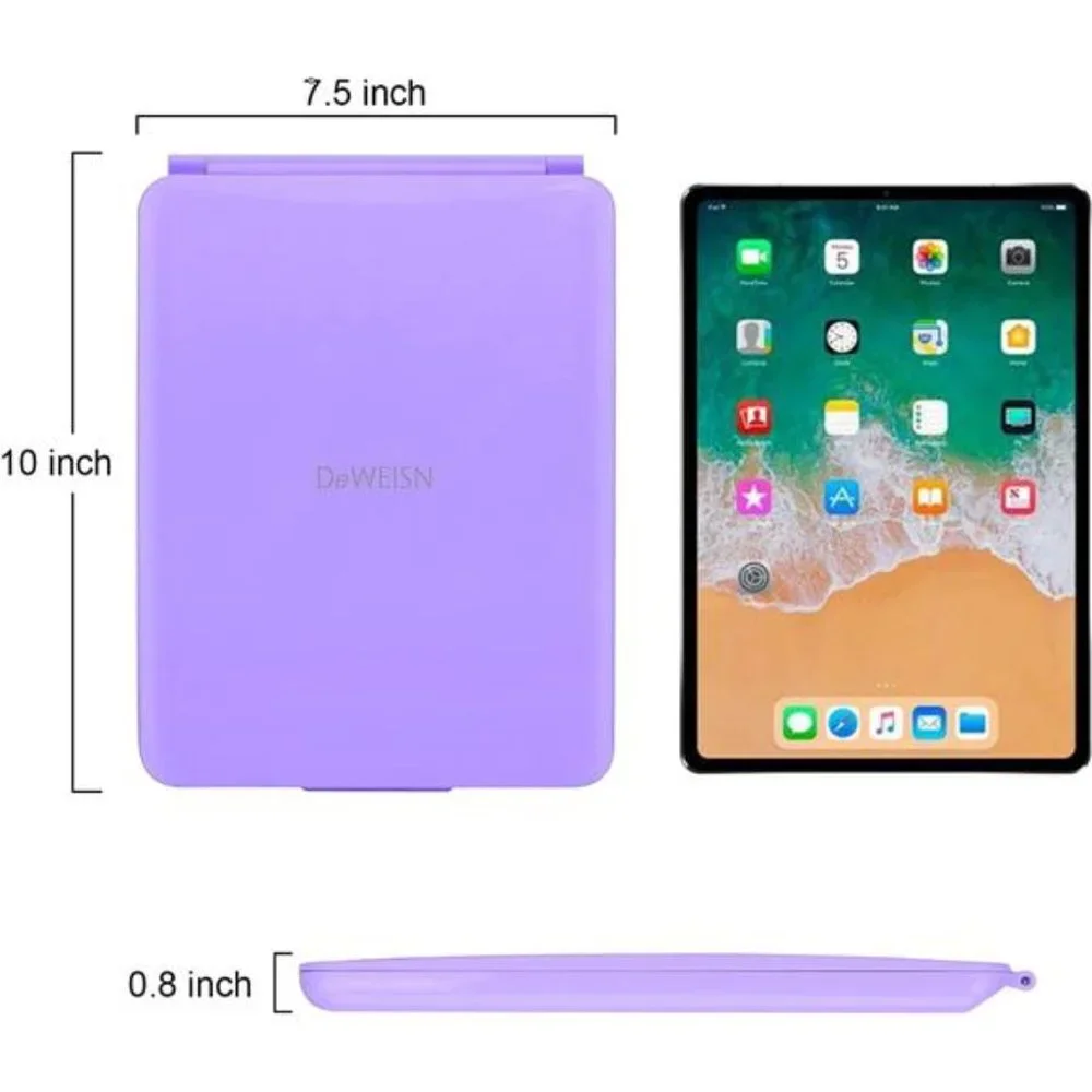 Folding Lighted Makeup Mirror with 72 LEDs 3 Colors Light Modes USB Rechargable